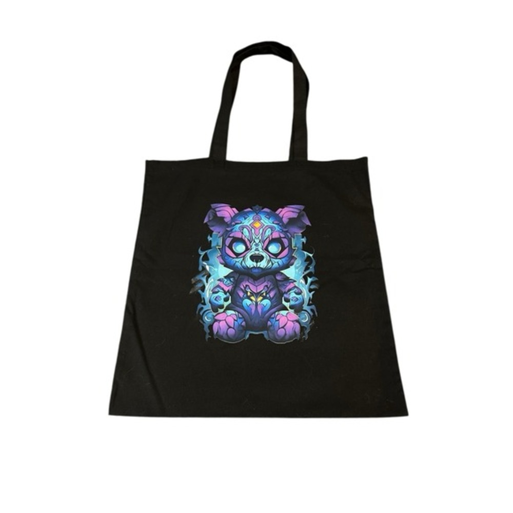 NEW canvas tote shoulder bag custom graphic handmade W 14 H‎ 16 SH 11 inches